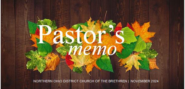 Pastor's Memo November 2024